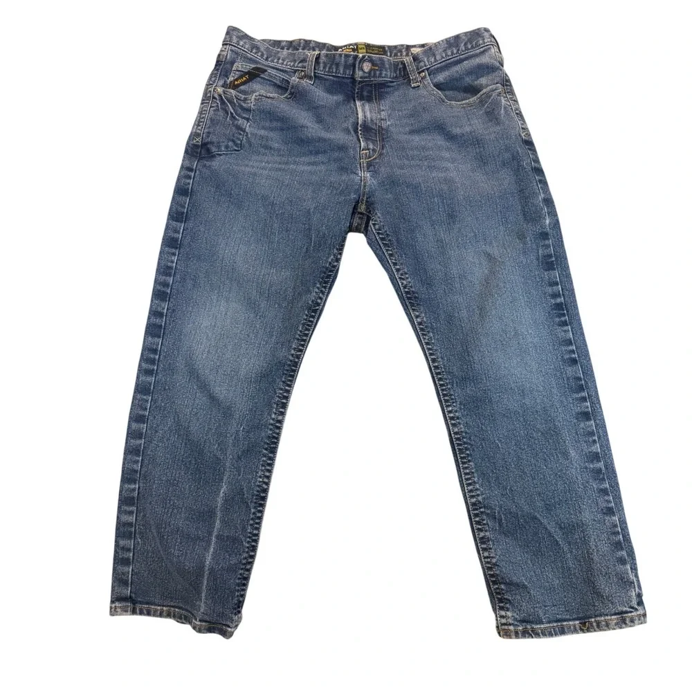 Ariat Rebar M5 Jeans Mens 42x30 Blue Actual 42/29 Straight Leg Workwear Deniml